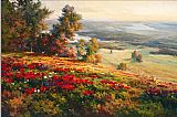 Famous View Paintings - Valley View I